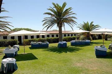 Outdoor banquet area