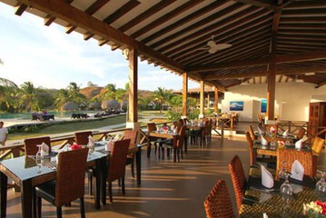 Outdoor banquet area