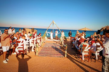 Outdoor wedding area