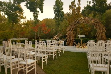 Outdoor wedding area
