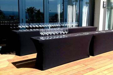 Outdoor banquet area