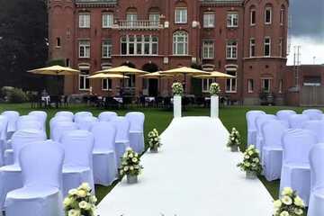 Outdoor banquet area
