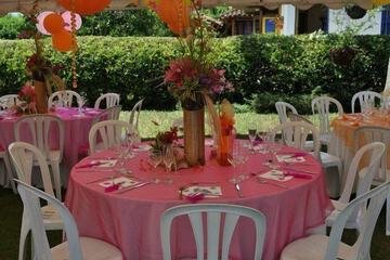 Outdoor wedding area