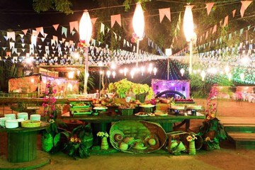 Outdoor banquet area