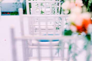 Outdoor wedding area