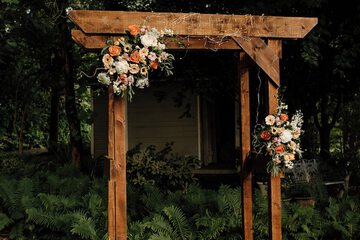 Outdoor wedding area