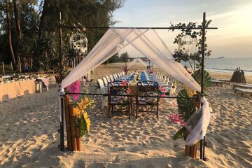 Outdoor banquet area