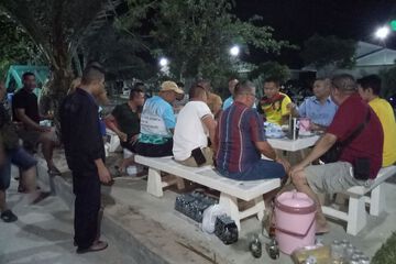 Outdoor banquet area
