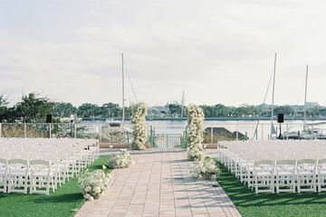 Outdoor wedding area
