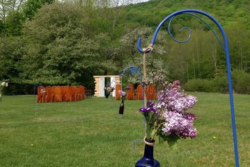 Outdoor wedding area