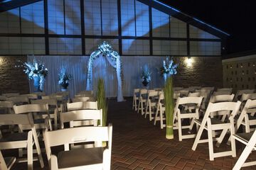Outdoor wedding area