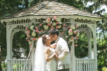 Outdoor wedding area