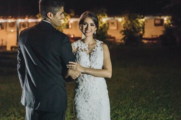Outdoor wedding area