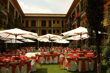 Outdoor banquet area