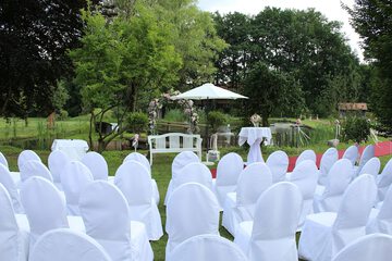 Outdoor wedding area