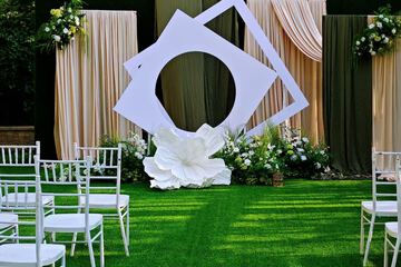 Outdoor wedding area