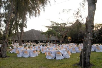Outdoor banquet area