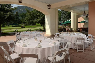 Outdoor banquet area
