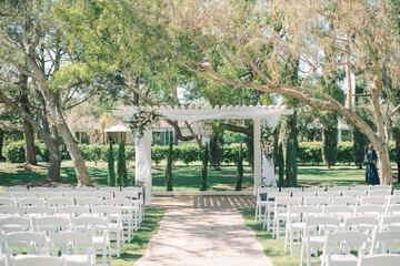 Outdoor wedding area