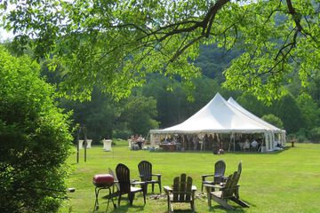 Outdoor wedding area