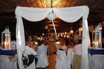Outdoor wedding area