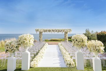 Outdoor wedding area