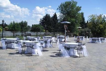 Outdoor banquet area