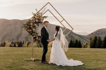 Outdoor wedding area