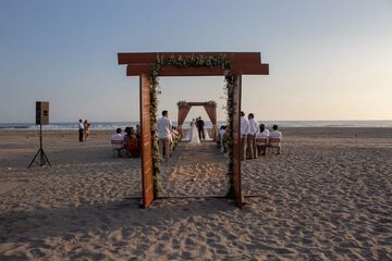 Outdoor wedding area