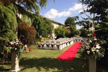 Outdoor wedding area