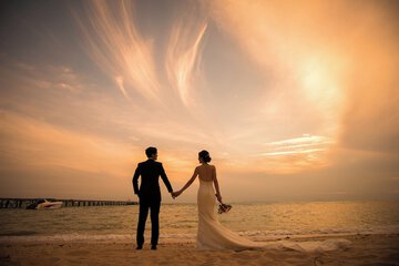 Outdoor wedding area