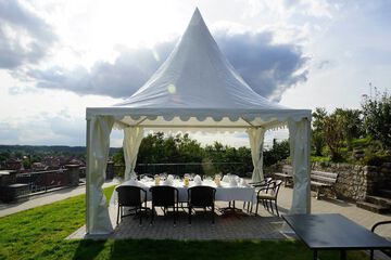 Outdoor wedding area