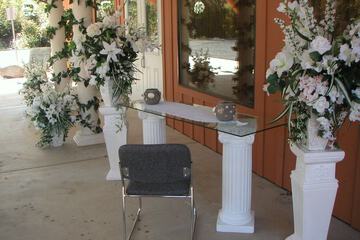 Outdoor wedding area