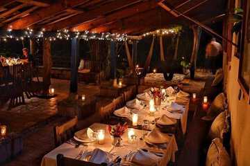Outdoor wedding area