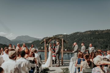 Outdoor wedding area
