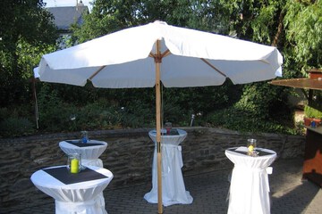 Outdoor banquet area