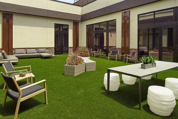 Outdoor banquet area