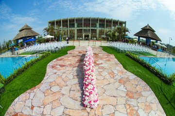 Outdoor wedding area