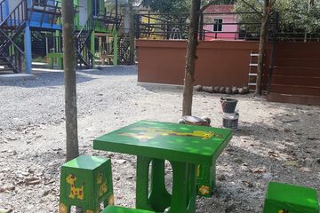 Outdoor banquet area