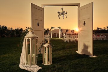 Outdoor wedding area