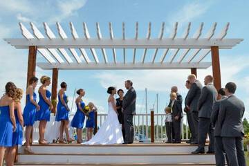Outdoor wedding area