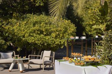 Outdoor banquet area