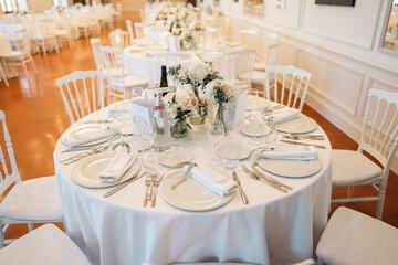 Outdoor wedding area