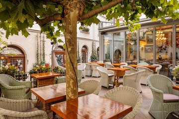 Outdoor banquet area