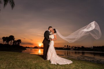 Outdoor wedding area