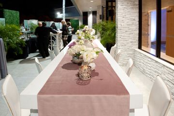 Outdoor banquet area