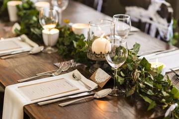 Outdoor banquet area