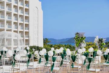 Outdoor wedding area