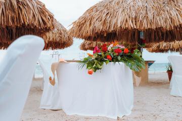 Outdoor wedding area