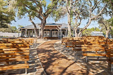 Outdoor wedding area